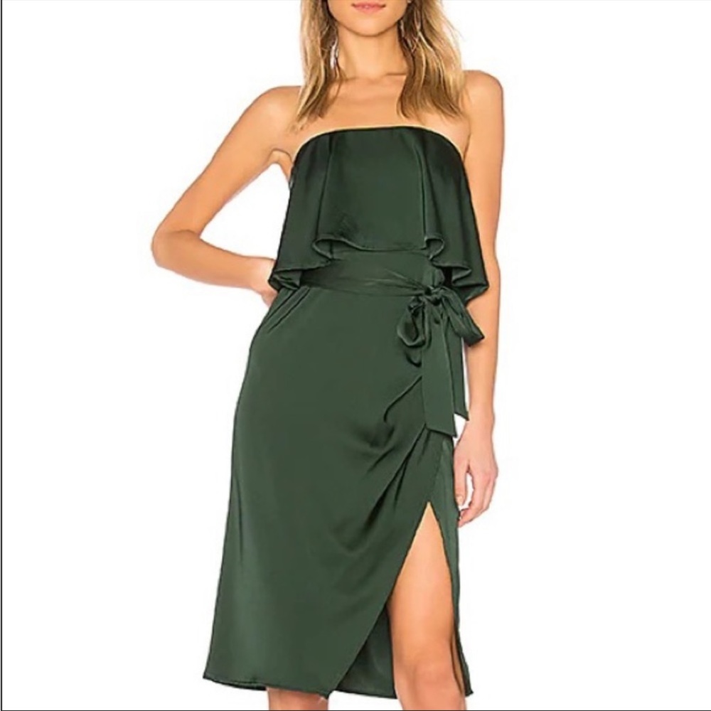 Lovers and Friends strapless midi dress, holiday